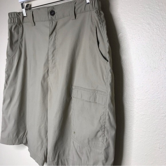 Rustic Ridge Fishing Hiking Outdoor Cargo Pocket Flat Front Tan Shorts Men Large - Picture 3 of 12